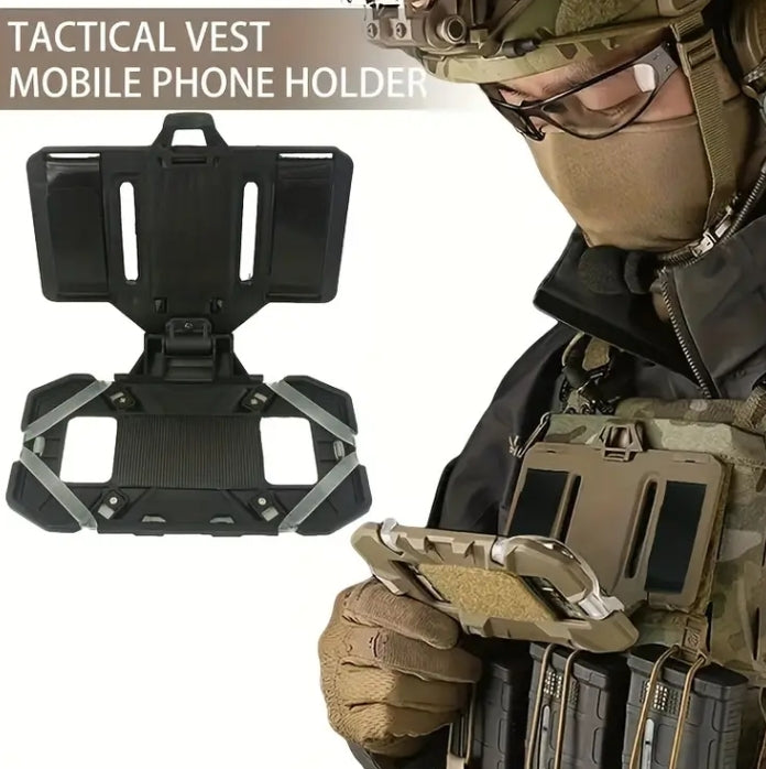 Тактическа поставка за телефон към жилетка